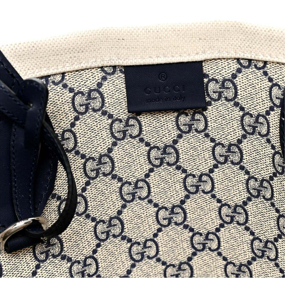 Gucci Logo Print Large Tote Bag Beige GG Supreme - Picture 4 of 7